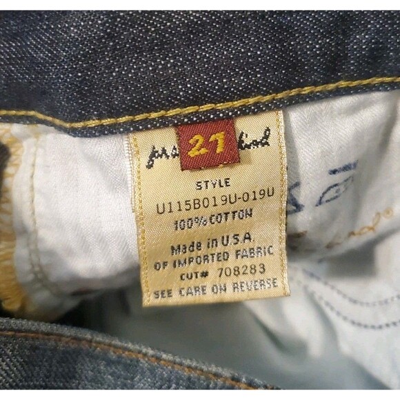 NOS 7 for all Mankind Dojo Women’s Jeans Dark Wash 27 Flare Leg Made USA 29x33 - Picture 5 of 7